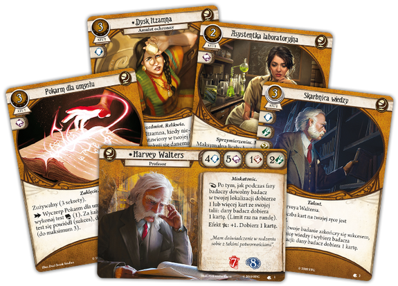 HORROR W ARKHAM LCG: HARVEY WALTERS - początkowa talia badacza