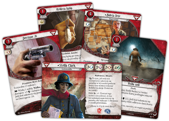 HORROR W ARKHAM LCG: STELLA CLARK - początkowa talia badacza